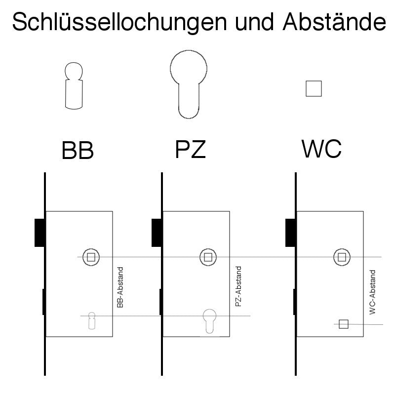 Großer glatter Haustürgarnitur NA-1519-HE