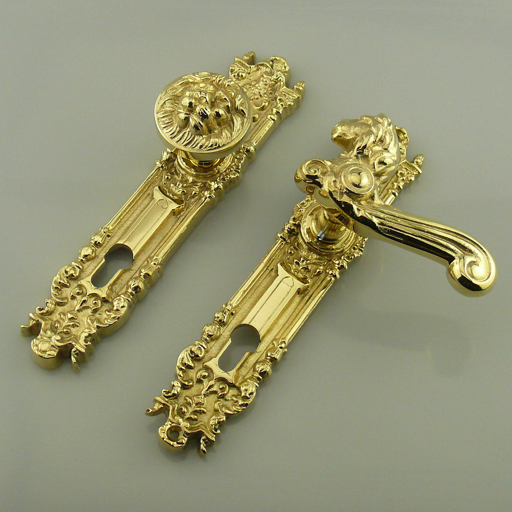 Gründerzeit Haustür Garnitur NA-O-K22-WE "Löwe"